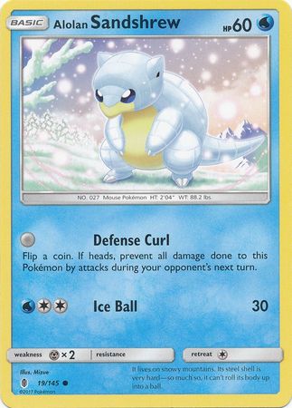 Alolan Sandshrew - 19/145 - Common available at 401 Games Canada