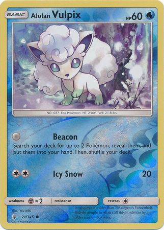 Alolan Vulpix - 21/145 - Common - Reverse Holo available at 401 Games Canada