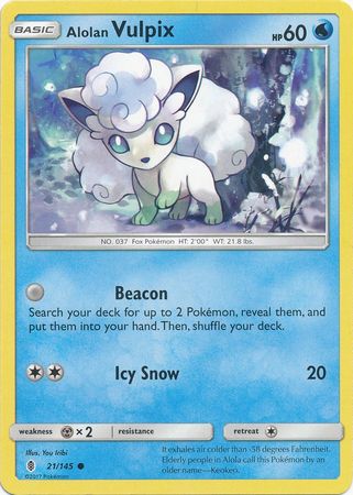 Alolan Vulpix - 21/145 - Common available at 401 Games Canada