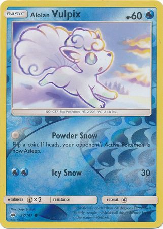 Alolan Vulpix - 27/147 - Common - Reverse Holo available at 401 Games Canada