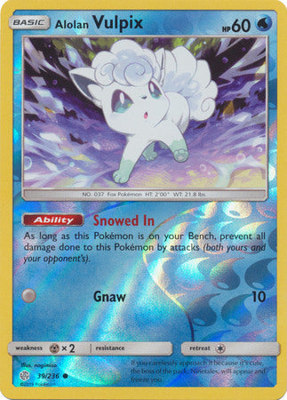 Alolan Vulpix - 39/236 - Common - Reverse Holo available at 401 Games Canada
