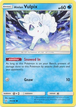 Alolan Vulpix - 39/236 - Common available at 401 Games Canada