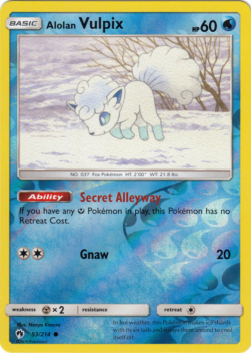 Alolan Vulpix - 53/214 - Common - Reverse Holo available at 401 Games Canada