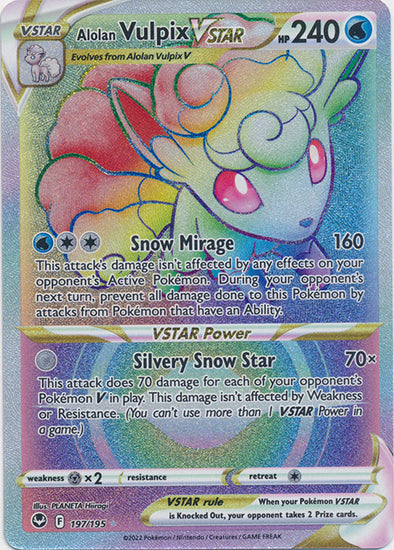 Alolan Vulpix VSTAR - 197/195 - Hyper Rare available at 401 Games Canada