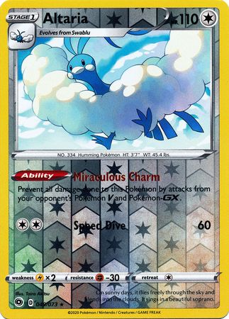 Altaria - 049/073 - Holo Rare - Reverse Holo available at 401 Games Canada