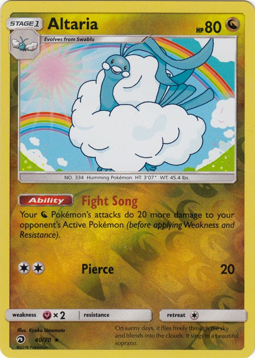 Altaria - 40/70 - Holo Rare - Reverse Holo available at 401 Games Canada