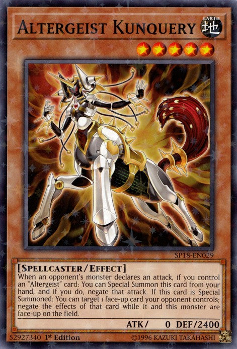 Altergeist Kunquery - SP18-EN029 - Starfoil Rare - 1st Edition available at 401 Games Canada