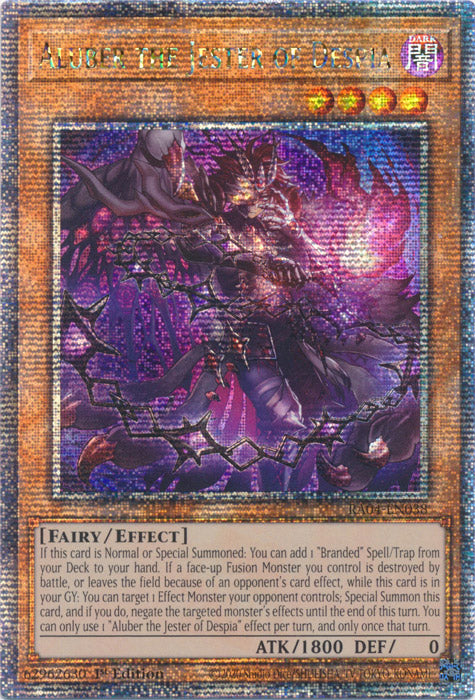 Aluber the Jester of Despia (New Art) - RA04-EN038 - Quarter Century Secret Rare - 1st Edition