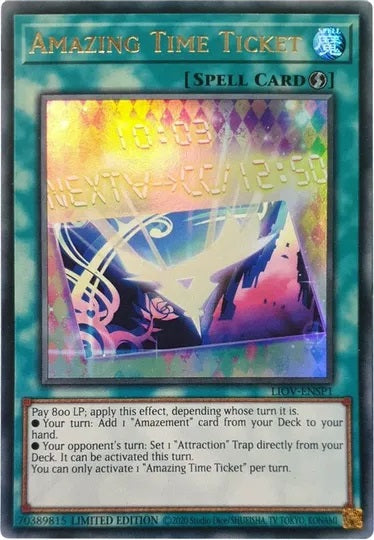Amazing Time Ticket - LIOV-ENSP1 - Ultra Rare - Limited Edition available at 401 Games Canada