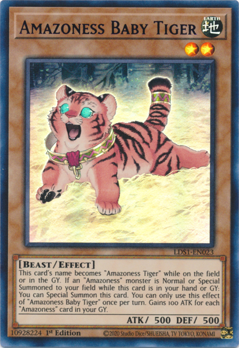 Amazoness Baby Tiger (Blue) - LDS1-EN023 - Ultra Rare - 1st Edition available at 401 Games Canada