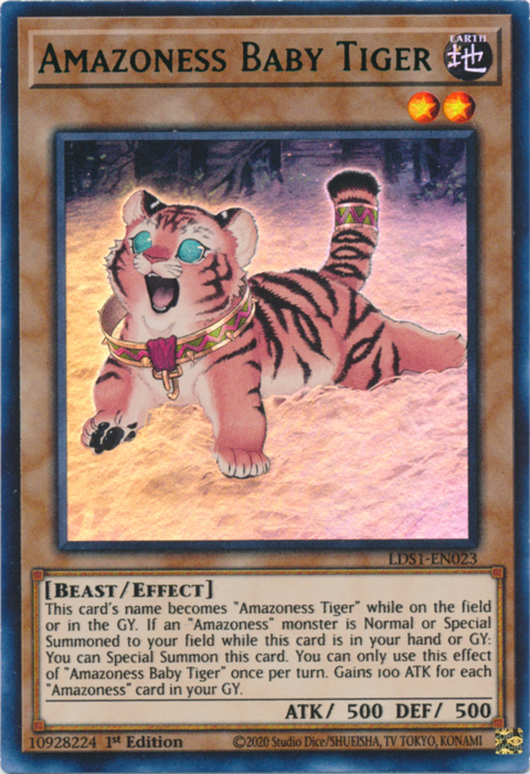 Amazoness Baby Tiger (Green) - LDS1-EN023 - Ultra Rare - 1st Edition available at 401 Games Canada