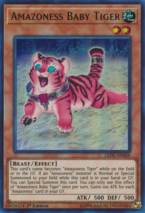 Amazoness Baby Tiger - LEDU-EN009 - Ultra Rare - 1st Edition available at 401 Games Canada