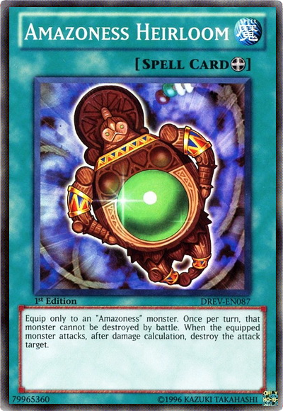 Amazoness Heirloom - DREV-EN087 - Super Rare - 1st Edition available at 401 Games Canada