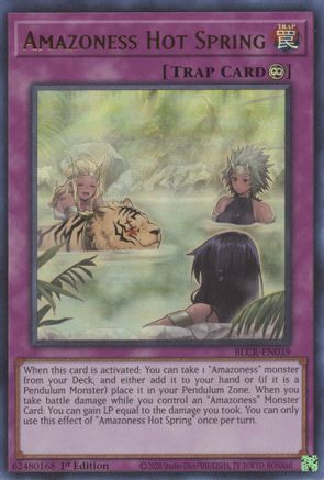 Amazoness Hot Spring - BLCR-EN039 - Ultra Rare - 1st Edition available at 401 Games Canada