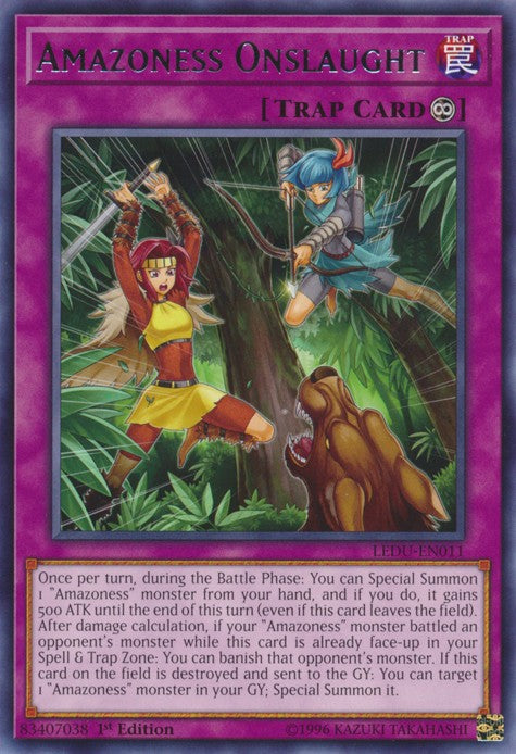 Amazoness Onslaught - LEDU-EN011 - Rare - 1st Edition available at 401 Games Canada