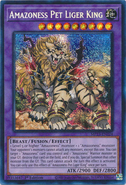 Amazoness Pet Liger King - MP23-EN224 - Prismatic Secret Rare - 1st Edition available at 401 Games Canada