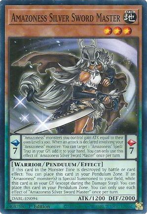Amazoness Silver Sword Master - DABL-EN094 - Common - 1st Edition available at 401 Games Canada