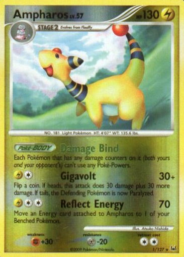Ampharos - 1/127 - Holo Rare - Reverse Holo available at 401 Games Canada
