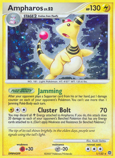 Ampharos - 1/132 - Holo Rare available at 401 Games Canada