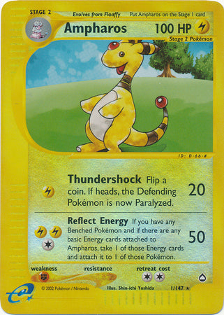 Ampharos - 1/147 - Rare - Reverse Holo available at 401 Games Canada