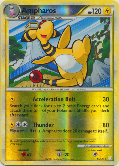 Ampharos - 14/123 - Rare - Reverse Holo available at 401 Games Canada