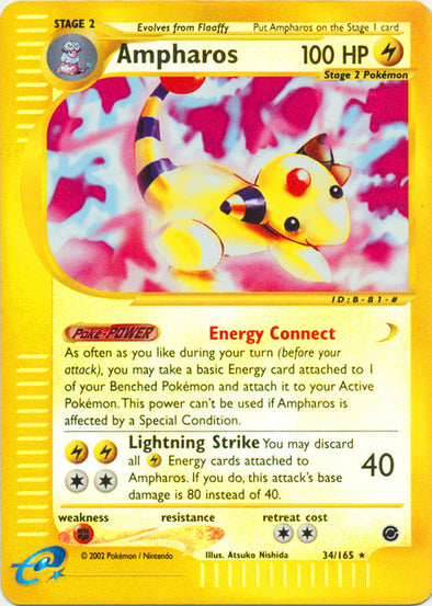 Ampharos - 34/165 - Rare - Reverse Holo available at 401 Games Canada