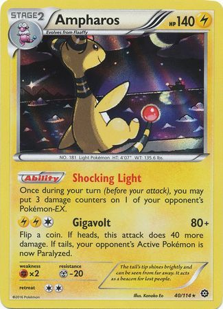 Ampharos - 40/114 - Holo Rare available at 401 Games Canada