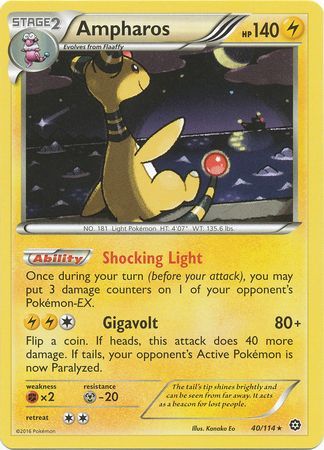 Ampharos - 40/114 - Rare - Theme Deck Exclusive available at 401 Games Canada