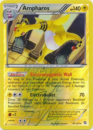 Ampharos - 40/124 - Holo Rare - Reverse Holo available at 401 Games Canada