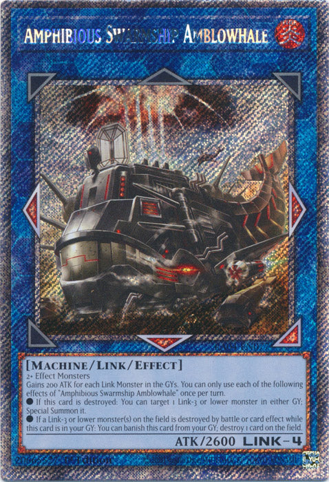 Amphibious Swarmship Amblowhale (Platinum Secret Rare) - RA04-EN077 - Platinum Secret Rare - 1st Edition