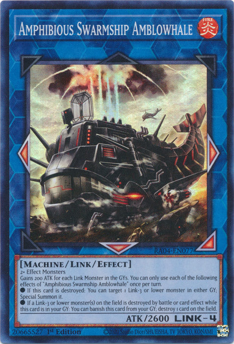 Amphibious Swarmship Amblowhale - RA04-EN077 - Super Rare - 1st Edition