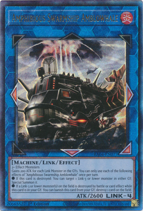 Amphibious Swarmship Amblowhale (PUR) - RA04-EN077 - Prismatic Ultimate Rare - 1st Edition