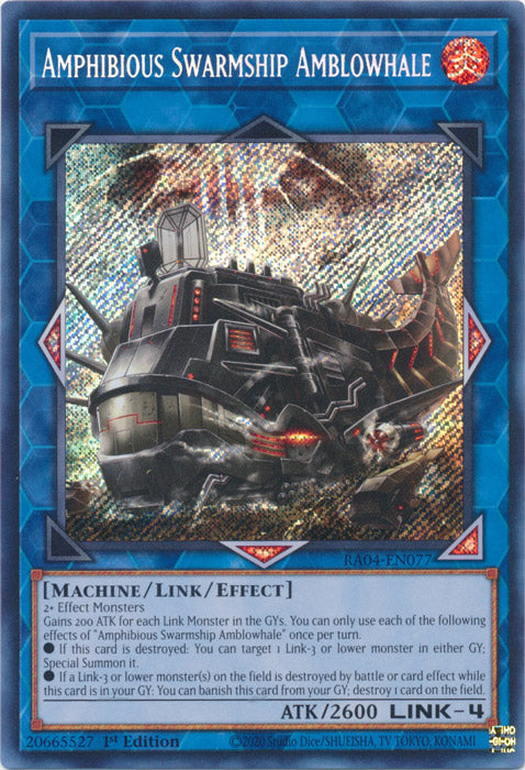 Amphibious Swarmship Amblowhale (Secret Rare) - RA04-EN077 - Secret Rare - 1st Edition