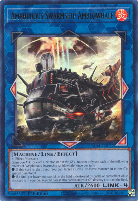 Amphibious Swarmship Amblowhale (UR) - RA04-EN077 - Ultra Rare - 1st Edition