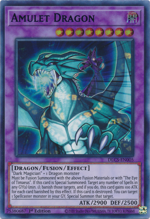 Amulet Dragon (Blue) - DLCS-EN005 - Ultra Rare - 1st Edition available at 401 Games Canada