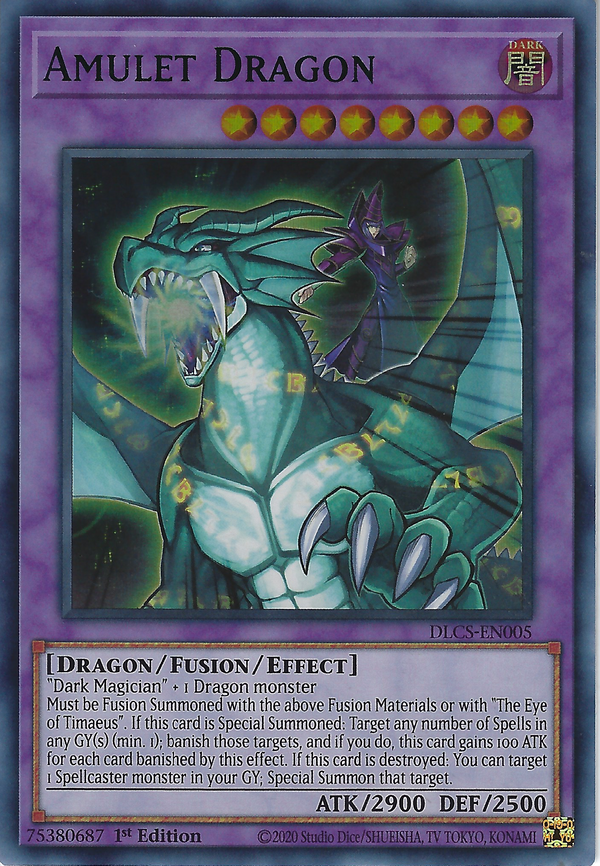 Amulet Dragon (Green) - DLCS-EN005 - Ultra Rare - 1st Edition available at 401 Games Canada