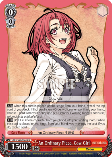 An Ordinary Piece, Cow Girl - GBS/S63-E102 - Promo available at 401 Games Canada