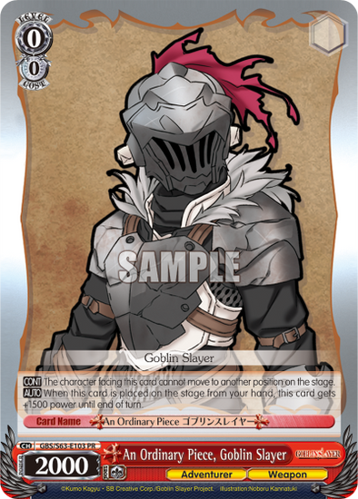 An Ordinary Piece, Goblin Slayer - GBS/S63-E103 - Promo available at 401 Games Canada