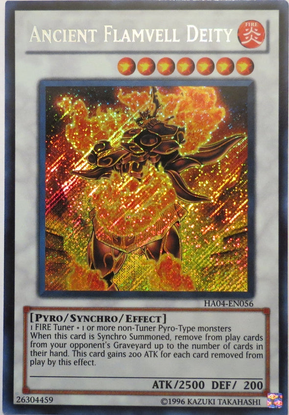 Ancient Flamvell Deity - HA04-EN056 - Secret Rare - Unlimited available at 401 Games Canada