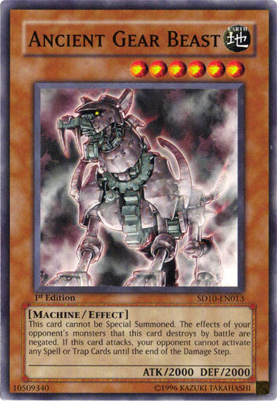 Ancient Gear Beast - SD10-EN013 - Common - 1st Edition available at 401 Games Canada