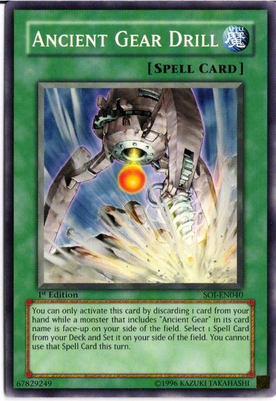 Ancient Gear Drill - SOI-EN040 - Common - 1st Edition available at 401 Games Canada