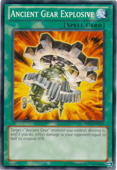 Ancient Gear Explosive - SD10-EN019 - Common - Unlimited available at 401 Games Canada