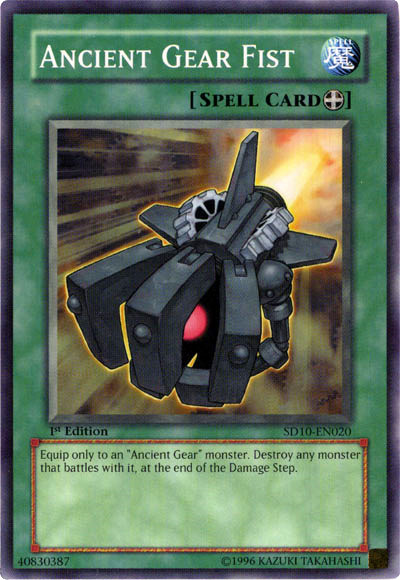 Ancient Gear Fist - SD10-EN020 - Common - 1st Edition available at 401 Games Canada