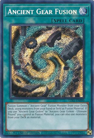 Ancient Gear Fusion - LDS1-EN090 - Secret Rare - Limited Edition available at 401 Games Canada