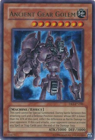 Ancient Gear Golem - DR3-EN186 - Ultra Rare available at 401 Games Canada