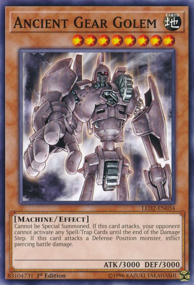 Ancient Gear Golem - LED2-EN034 - Common - 1st Edition available at 401 Games Canada