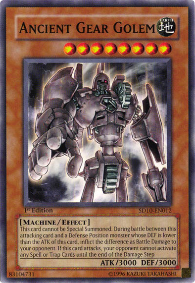 Ancient Gear Golem - SD10-EN012 - Common - 1st Edition available at 401 Games Canada