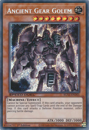 Ancient Gear Golem - SGX1-END01 - Secret Rare - 1st Edition available at 401 Games Canada