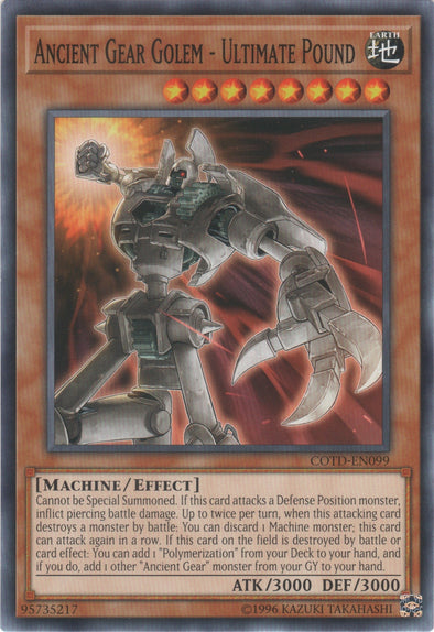 Ancient Gear Golem - Ultimate Pound - COTD-EN099 - Common - Unlimited available at 401 Games Canada