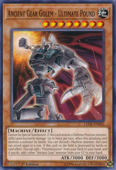 Ancient Gear Golem - Ultimate Pound - LED2-EN035 - Common - 1st Edition available at 401 Games Canada